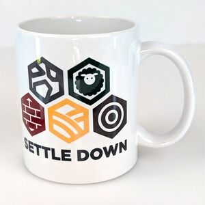 Catan Mug‎ Settle Down Coffee Board Game Lover Gamer Gift Hexagon Colorful